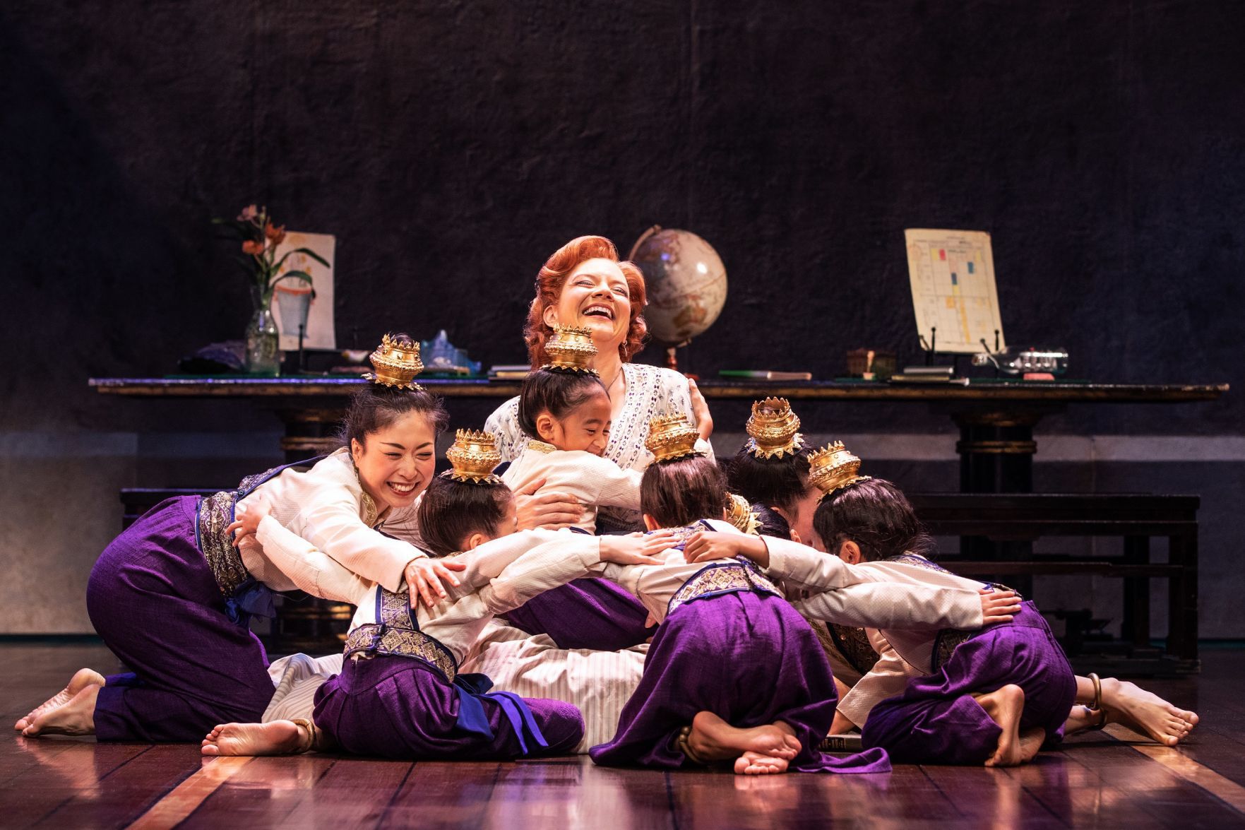 Angela Baumgardner as Anna Leonowens and the Royal Children in Rodgers & Hammerstein's THE KING AND I. Photo by Matthew Murphy..jpg